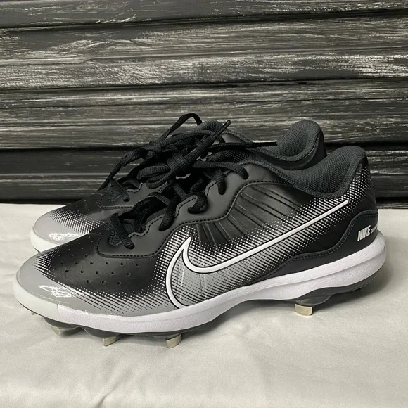 Nike Alpha Huarache Black and White Gradient Baseball Cleats. “Free Shipping” - Picture 6 of 7